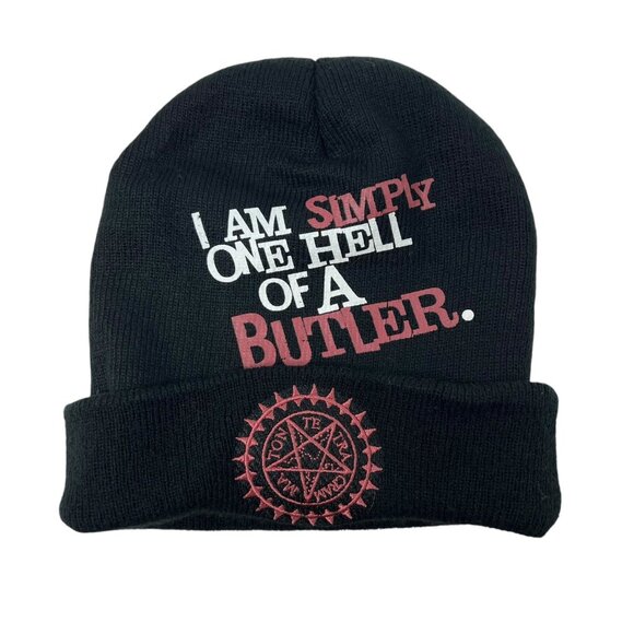 Black Butler Knit Beanie Hat Ski Skull Cap Logo Magna Anime Kuroshitsuji Japan - Picture 1 of 4